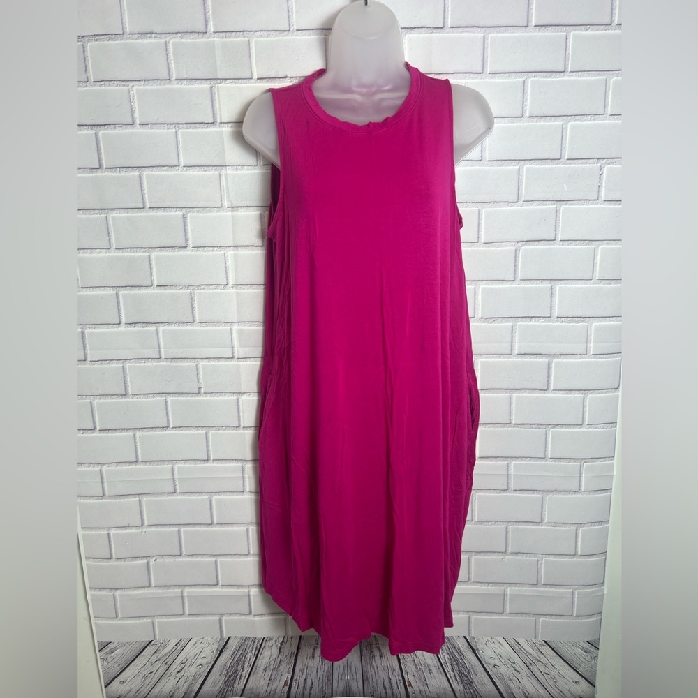 TIME & TRU Vibrant Pink Sleeveless casual Dress/bsrbiecore size L